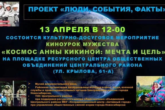 кинопоказ, день космонавтики, мероприятие, Анна Кикина